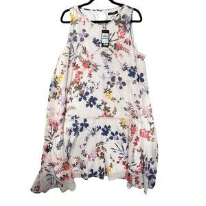 Tommy Hilfiger NWT Sleeveless Floral Tiered Midi Dress Spring Summer Flowy 16